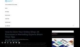 
							         How to Grow Your Online Shop: 26 Ecommerce Marketing Experts ...								  
							    
