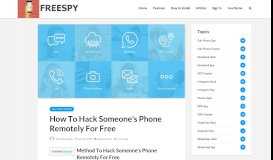 
							         How To Hack Someone's Phone Remotely For Free								  
							    