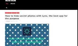 
							         How to hide secret photos with Lynx, the best app for the ...								  
							    