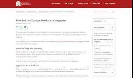 
							         How to Hire Foreign Workers in Singapore | SingaporeLegalAdvice.com								  
							    