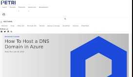 
							         How To Host a DNS Domain in Azure - Petri								  
							    