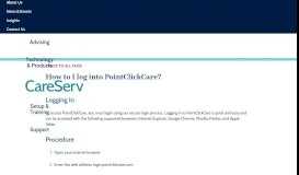 
							         How to I log into PointClickCare? - CareServ								  
							    