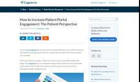 
							         How to Increase Patient Portal Engagement: The Patient Perspective ...								  
							    