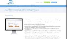 
							         How To Increase Patient Portal Registration - TSI Healthcare								  
							    