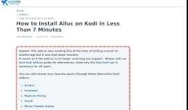
							         How to Install Alluc on Kodi in Less Than 7 Minutes - Kodi VPN								  
							    