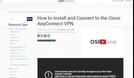 
							         How to Install and Connect to the Cisco AnyConnect VPN | OSIbeyond								  
							    