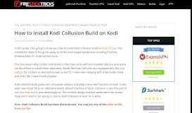 
							         How to Install Kodi Collusion Build on Kodi 17.6 / 18 Leia - Fire Stick ...								  
							    