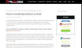 
							         How to Install SportsDevil Addon on Kodi / FireStick in 2 Minutes (2019)								  
							    