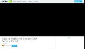 
							         How to Install the Cireson Self-Service Portal on Vimeo								  
							    