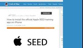
							         How to install the official Apple SEED training app on iPhone								  
							    
