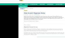 
							         How to join Nigerian Army in 2019 - Legit.ng								  
							    