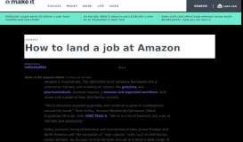 
							         How to land a job at Amazon - CNBC.com								  
							    