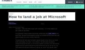 
							         How to land a job at Microsoft - CNBC.com								  
							    