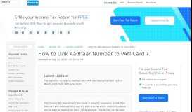 
							         How to Link Aadhaar to PAN Card using SMS facility and Income Tax ...								  
							    