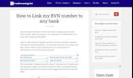 
							         How to link BVN number to any bank - FreeBrowsingLink								  
							    