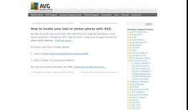 
							         How to locate your lost or stolen phone with AVG. - AVG SA ...								  
							    