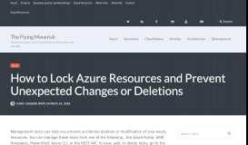 
							         How to Lock Azure Resources and Prevent Unexpected Changes or ...								  
							    