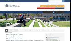 
							         How to Log In to Canvas - Los Angeles Mission College								  
							    