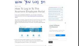 
							         How To Log In To The Avamere Employee Portal								  
							    