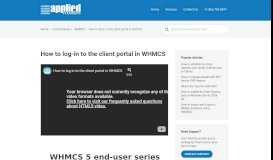 
							         How to log-in to the client portal in WHMCS - Applied Innovations								  
							    
