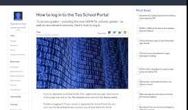 
							         How to log in to the Tes School Portal | Tes News								  
							    