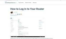 
							         How to Log In to Your Router | HighSpeedInternet.com								  
							    