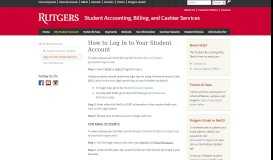 
							         How to Log In to Your Student Account - Rutgers Student Accounting								  
							    