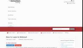 
							         How to Log into Webmail | InMotion Hosting Support Center								  
							    