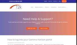
							         How to log into your Gamma Horizon portal - T2K								  
							    