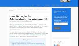 
							         How To Login As Administrator In Windows 10 - iTechtics								  
							    