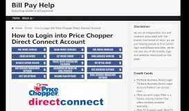 
							         How to Login into Price Chopper Direct Connect Account								  
							    