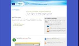 
							         How to login on EU Login? - European Commission - EUROPA								  
							    