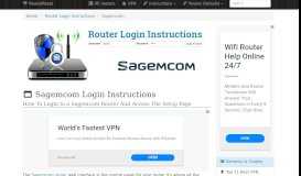 
							         How To Login to a Sagemcom Router And Access The Setup ...								  
							    