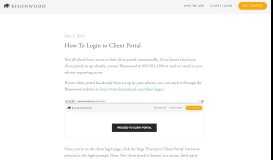 
							         How To Login to Client Portal — Bisonwood Investments								  
							    