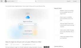 
							         How to Login to iCloud.com on Your iPhone or iPad ...								  
							    