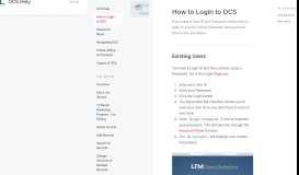 
							         How to Login to OCS - OCS Help								  
							    