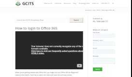
							         How to login to Office 365 - GCITS								  
							    