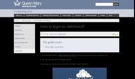 
							         How to login to ownCloud? | E-Learning Unit								  
							    