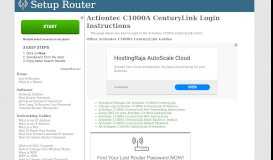 
							         How to Login to the Actiontec C1000A CenturyLink - SetupRouter								  
							    