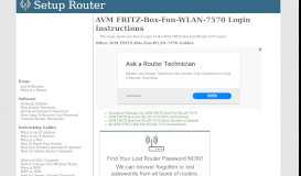
							         How to Login to the AVM FRITZ-Box-Fon-WLAN-7570								  
							    