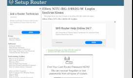 
							         How to Login to the Eltex NTU-RG-1402G-W - SetupRouter								  
							    