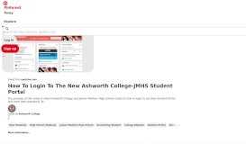 
							         How To Login To The New Ashworth College-JMHS Student Portal ...								  
							    