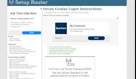 
							         How to Login to the Orcon Genius - SetupRouter								  
							    