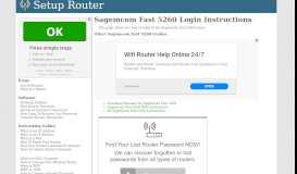 
							         How to Login to the Sagemcom Fast 5260 - SetupRouter								  
							    