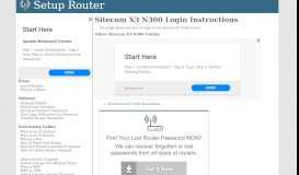 
							         How to Login to the Sitecom X3 N300 - SetupRouter								  
							    