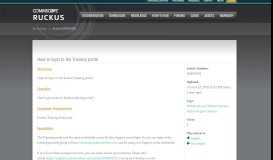 
							         How to login to the Training portal | Knowledge Base | Ruckus ...								  
							    