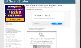 
							         How to Login to the Vodafone R216 - SetupRouter								  
							    