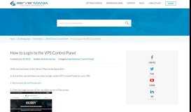 
							         How to Login to the VPS Control Panel - ServerMania								  
							    