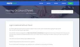 
							         How to Login to webmail without cPanel - Fast2host								  
							    