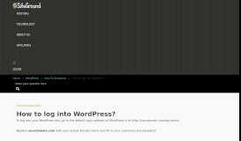
							         How to Login to WordPress? - SiteGround								  
							    
